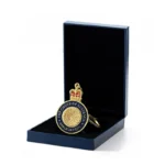 2321-1-Round imitation gold soft enamel keychain