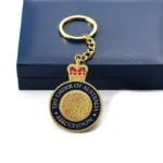 2321-2-Round imitation gold soft enamel keychain
