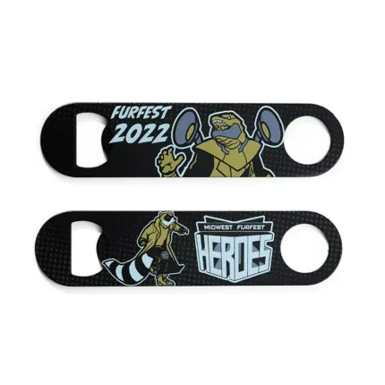 3401-1-Stainless steel black color spray MFF long strip bottle opener