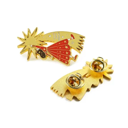 1606-3- Золотой значок "Девочка и дерево