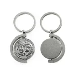 2280-4-Half-frame 3D embossed portrait rotating keychain