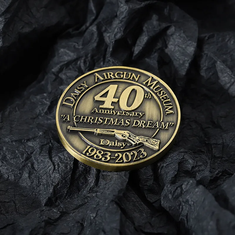 2520-10-Antique Bronze 40th Anniversary Commemorative coin