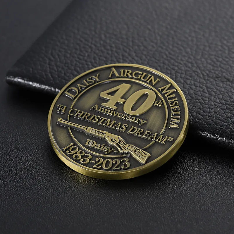 2520-7-Antique Bronze 40th Anniversary Commemorative coin