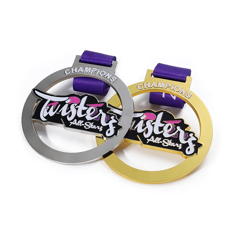 1426-4-Softness competition hollow gold and silver medal