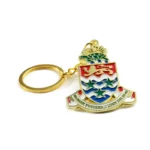 2337-1-Golden painted irregular text keychain