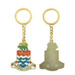 2337-2-Golden painted irregular text keychain
