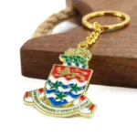 2337-3-Golden painted irregular text keychain