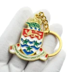 2337-4-Golden painted irregular text keychain