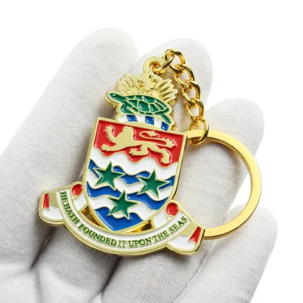 2337-4 Брелок для ключей с неравномерным текстом, окрашенный золотом