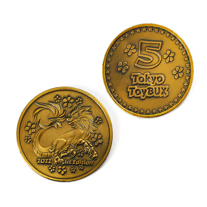 Tokyo Toy Bus Antique Gold Commemorative Coin - Hesank