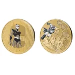 2512-3-Kamen Rider real gold with double-sided color spray coin