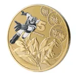 2512-4-Kamen Rider real gold with double-sided color spray coin