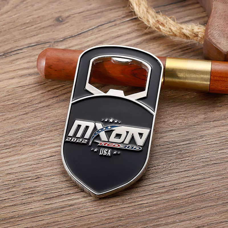 3694-6-Bottle opener baking paint shaped refrigerator sticker