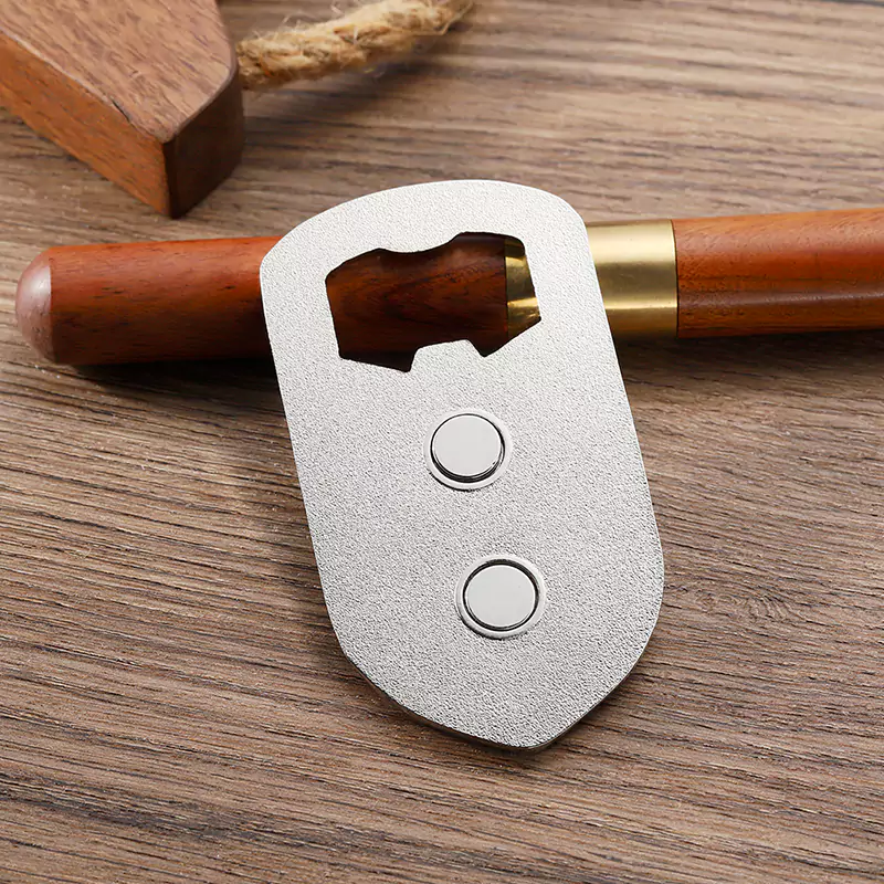 3694-7-Bottle opener baking paint shaped refrigerator sticker