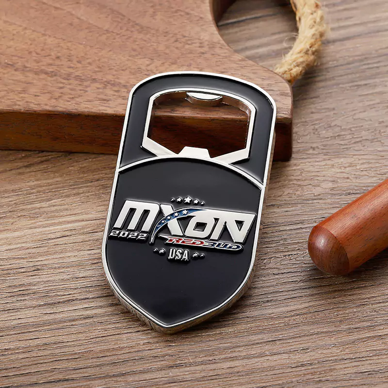 3694-8-Bottle opener baking paint shaped refrigerator sticker