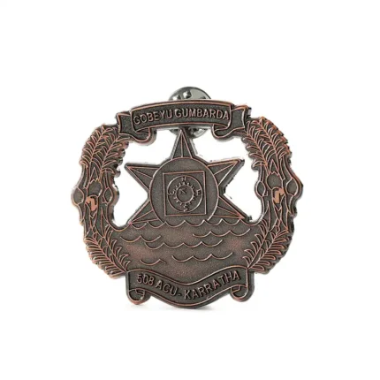 1664-3-Rot Antikkupfer Druckguss Pin