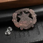 1664-5-红色古铜压铸徽章