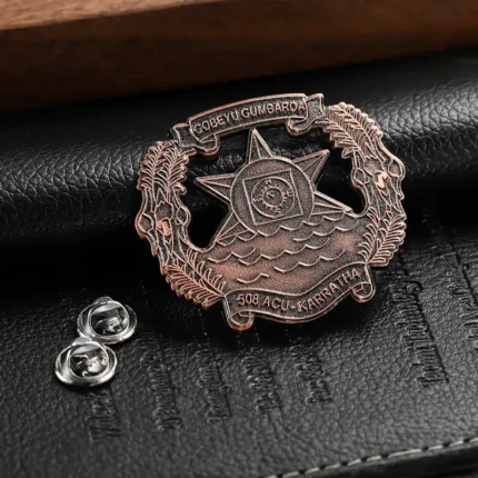 1664-5-Rot Antikkupfer Druckguss Pin