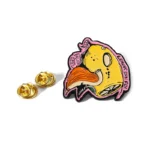 1519-1-Badge d'art citron en émail doux