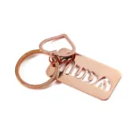 2359-4-Chaveiro de aço inoxidável em ouro rosa