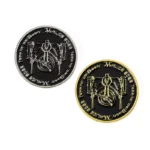 2513-1-Ascensore meccanico nero incassato verniciato moneta commemorativa