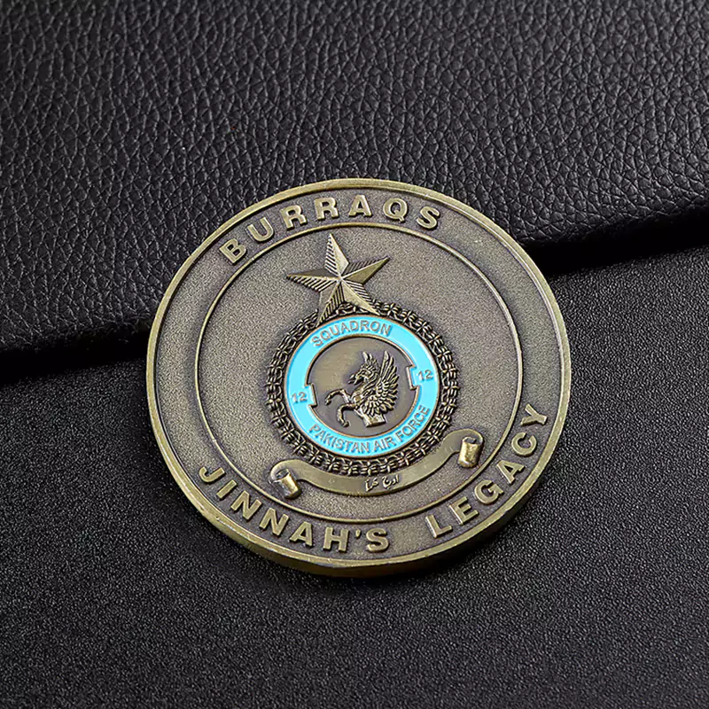 2515-6-Moneta di sfida dipinta in 3D dell'aeronautica militare pakistana