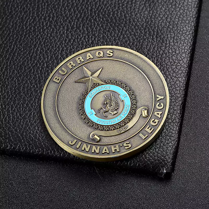 2515-9-Moneta di sfida dipinta in 3D dell'aeronautica militare pakistana