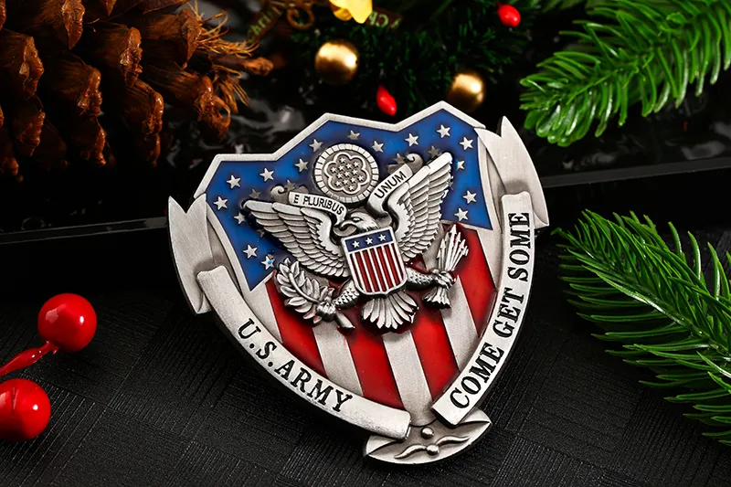 5653-1-Памятный знак отличия в форме щита, посвященный армии США
