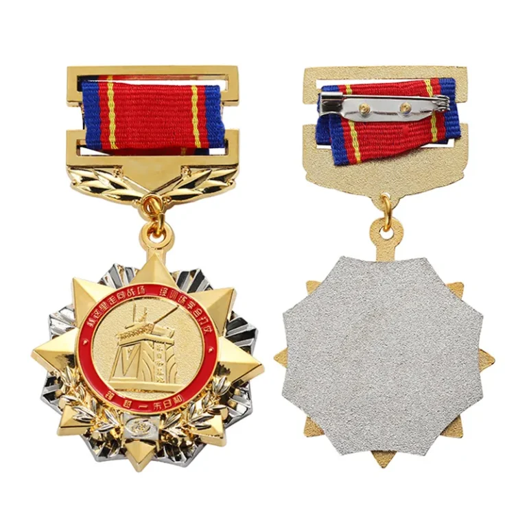 Customized Metal Five-pointed Star Honor Badge