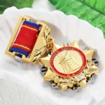 5654-5-Customized Metal Five-pointed Star Honor Badge