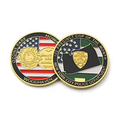 Custom Challenge Coin Kostenrechner-Multicolor Electroplated Iron Coin-1