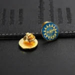 1912-5-Design Logo Metal Dorado Esmaltado Personalizado Pins