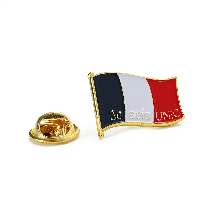 1643-3-French Flag Epoxy Resin Emblem
