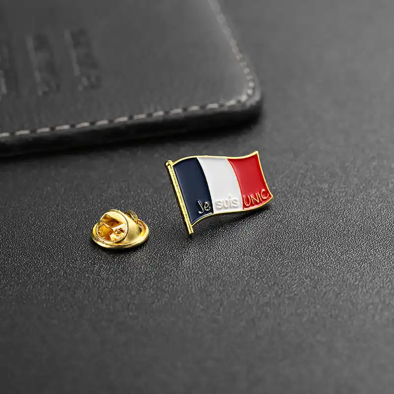 1643-5-法国国旗环氧树脂徽章