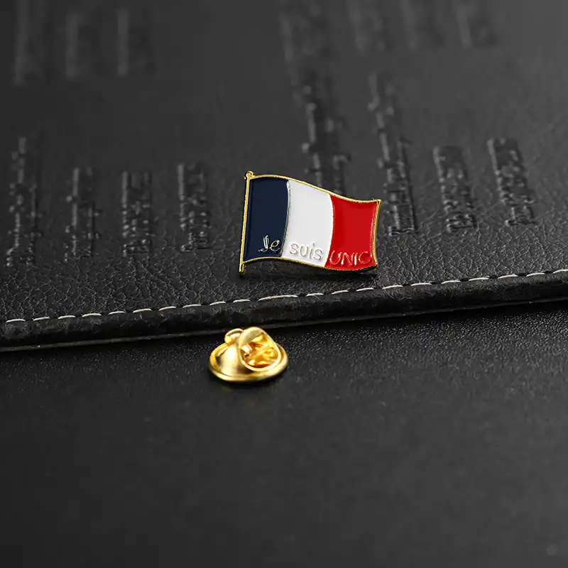 1643-6-法国国旗环氧树脂徽章