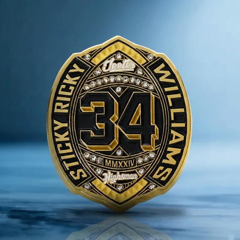 1729-6-Diamond-encrusted number commemorative badge