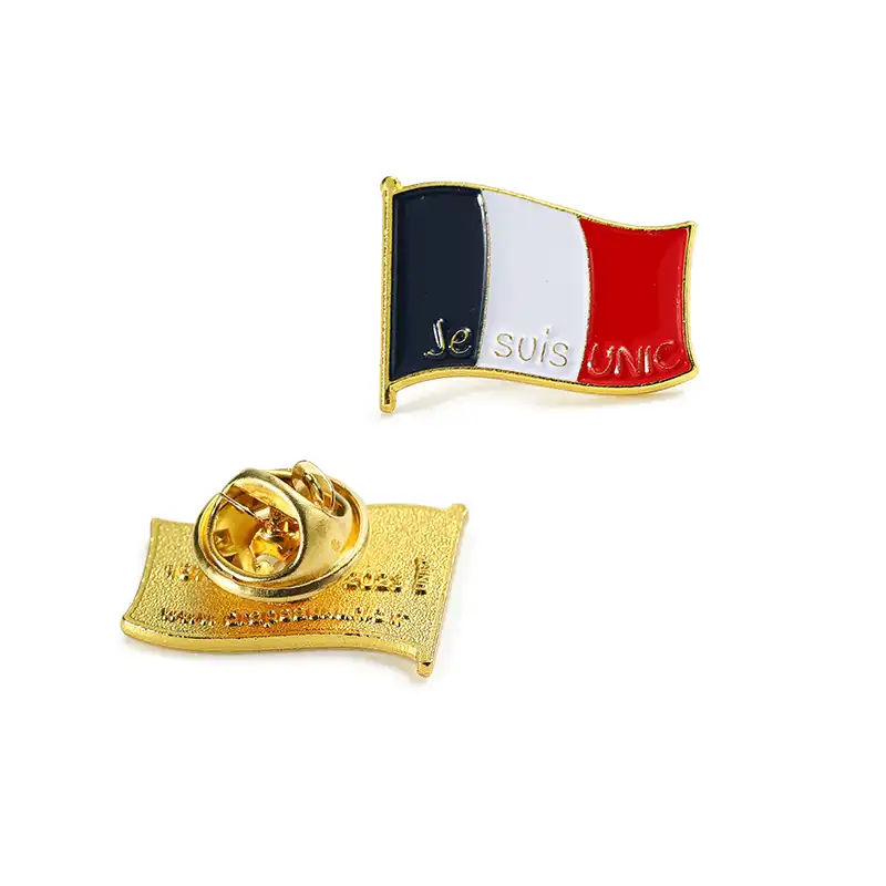 1643-2-French Flag Epoxy Resin Emblem