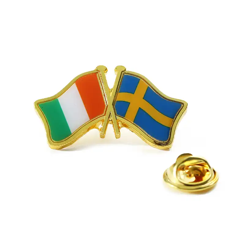 1644-4- Irish and Swedish Flag Combination Pin
