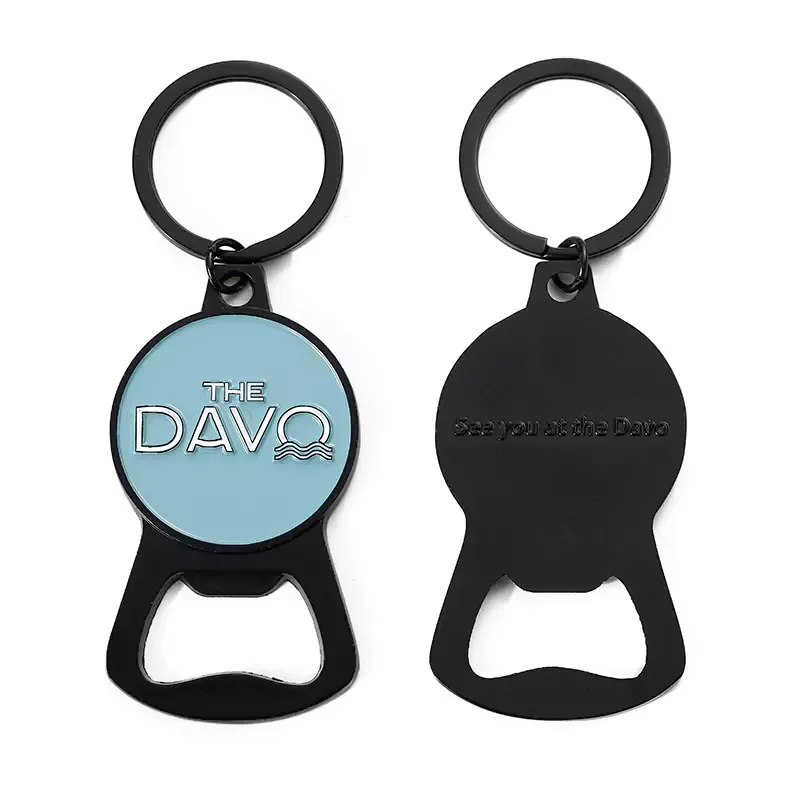 2102-1-Logo painted electrostatic painting black bottle opener