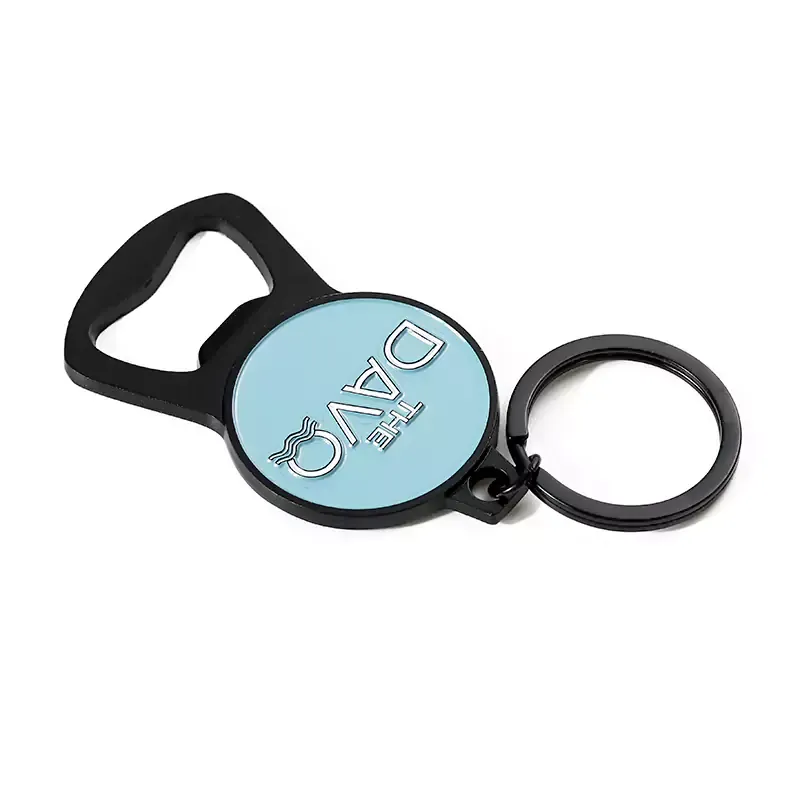2102-4-Logo painted electrostatic painting black bottle opener