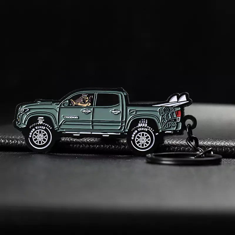 2179-6-Camión verde pintado y electrochapado en negro con forma especial