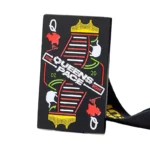 1465-4-Black Square Poker Q Enamel Medal