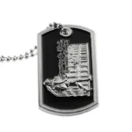 3209-2-3D raised metal dog tag