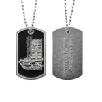 3209-3-3D raised metal dog tag