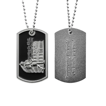 3209-3-3D raised metal dog tag