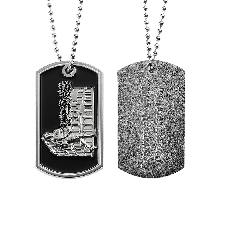 3209-3-3D raised metal dog tag
