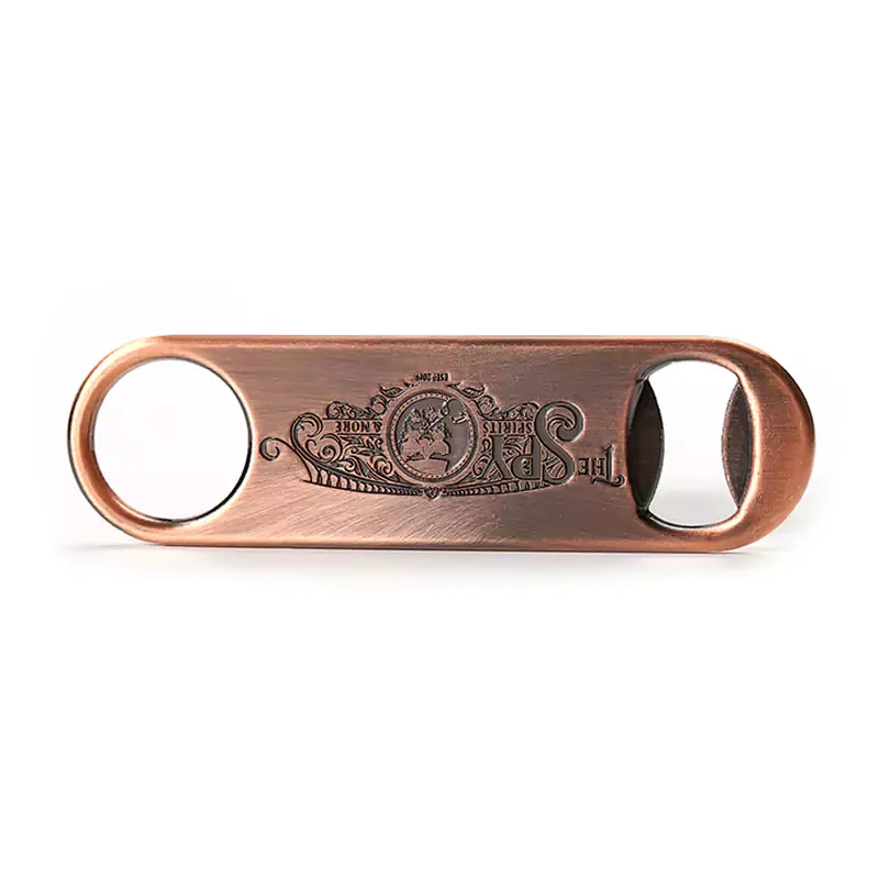 3405-5--Red copper long-shaped double-mouth bottle opener