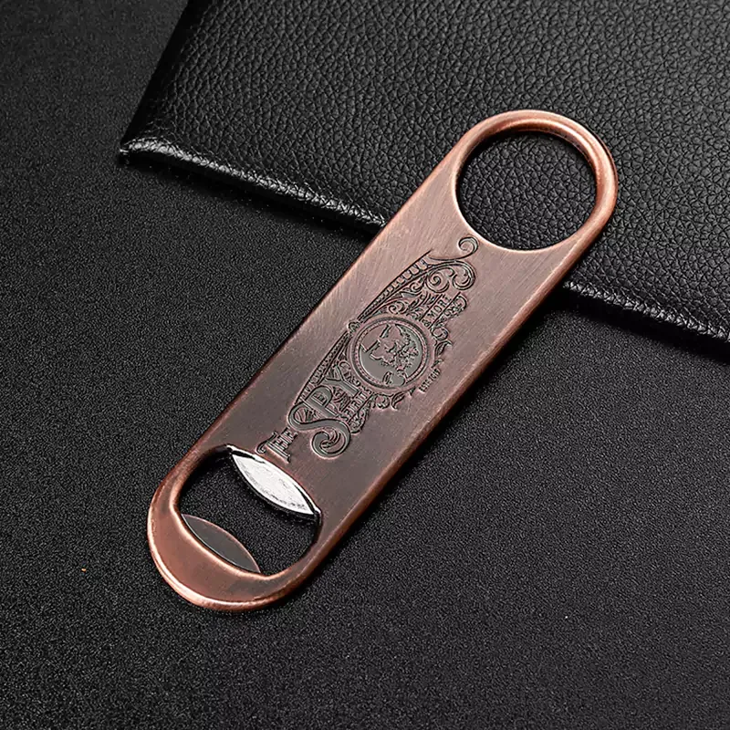 3405-6--Red copper long-shaped double-mouth bottle opener