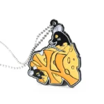 3809-1-Hip Hop Cartoon Mouse Cheese Enamel Necklace