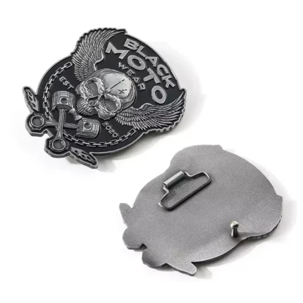 5045-3-Antique Silver Embossed Special Shaped Belt Buckle